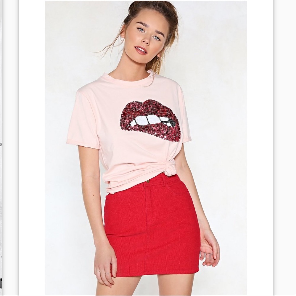 Sequined Lips T-Shirt 👄
